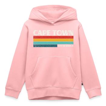 Cape Town South Africa Vintage Retro 70s Cape Town - Kids Premium Organic Hoodie - rose - Front - AI Model Kid Female (0cm)