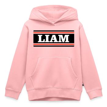 LIAM - Sweat Premium à capuche enfant bio - rose - Devant - AI Model Kid Female (0cm)