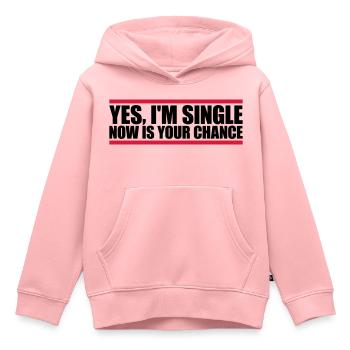 célibataire maintenant votre chance - Sweat Premium à capuche enfant bio - rose - Devant - AI Model Kid Female (0cm)