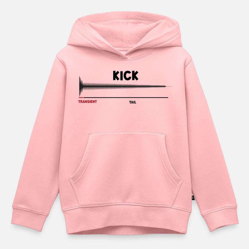 Synthesizer Kick Drum Synth DAW Transient Tail - Kinder Premium Organic Hoodie - Rosa