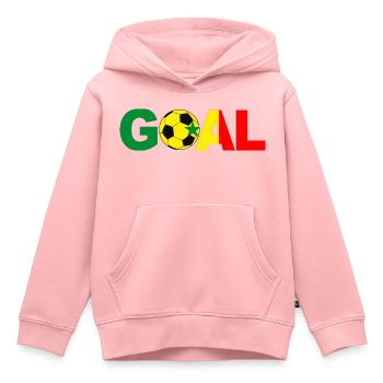 Fußball Senegal Tor - Kinder Premium Organic Hoodie - Rosa - Vorne - AI Model Kid Female (0cm)