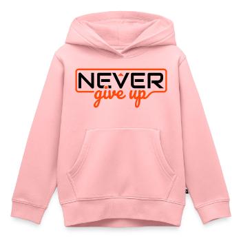 N’abandonnez jamais - Sweat Premium à capuche enfant bio - rose - Devant - AI Model Kid Female (0cm)