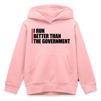 mieux fonctionner que le gouvernement - Sweat Premium à capuche enfant bio - rose - Devant - AI Model Kid Female (0cm)