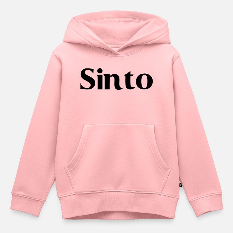 Sinto - Noir - Sweat Premium à capuche enfant bio - rose