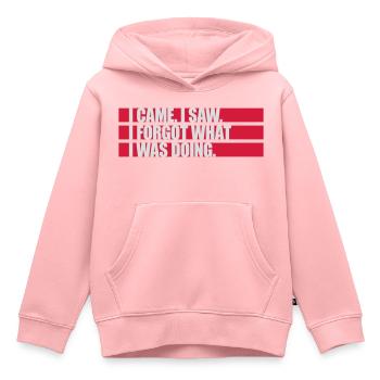 Je suis venu voir oublier - Sweat Premium à capuche enfant bio - rose - Devant - AI Model Kid Female (0cm)