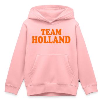 Team holland - Sweat Premium à capuche enfant bio - rose - Devant - AI Model Kid Female (0cm)