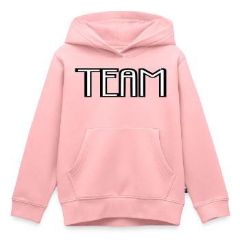 Équipe - Sweat Premium à capuche enfant bio - rose - Devant - AI Model Kid Female (0cm)