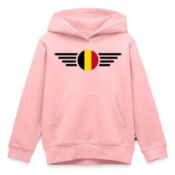 Belgien - Kinder Premium Organic Hoodie - Rosa - Vorne - AI Model Kid Female (0cm)