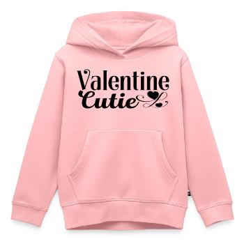 Valentine Cutie - Sweat Premium à capuche enfant bio - rose - Devant - AI Model Kid Female (0cm)