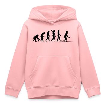 Slackline Cadeau Slackliner Tricklining - Sweat Premium à capuche enfant bio - rose - Devant - AI Model Kid Female (0cm)