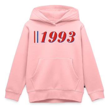 Jahr 1993 - Kinder Premium Organic Hoodie - Rosa - Vorne - AI Model Kid Female (0cm)