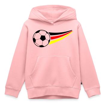 Football - Sweat Premium à capuche enfant bio - rose - Devant - AI Model Kid Female (0cm)