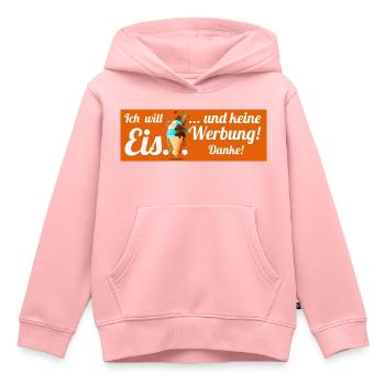 Ich will Eis und keine Werbung! Keine Werbung! - Kinder Premium Organic Hoodie - Rosa - Vorne - AI Model Kid Female (0cm)