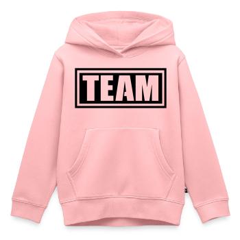 équipe - Sweat Premium à capuche enfant bio - rose - Devant - AI Model Kid Female (0cm)