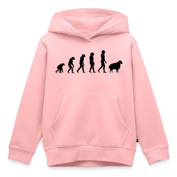 Darwin Sheep - Sweat Premium à capuche enfant bio - rose - Devant - AI Model Kid Female (0cm)