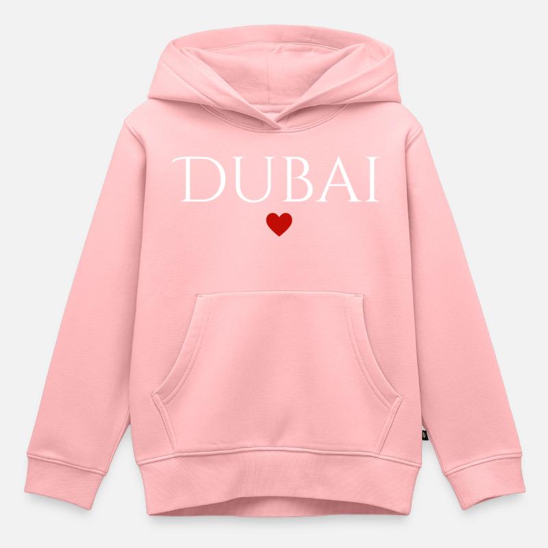 Dubaï - Sweat Premium à capuche enfant bio - rose