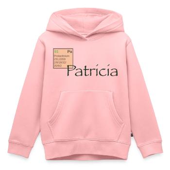 Patricia Vorname Namensschild Protactinium - Kinder Premium Organic Hoodie - Rosa - Vorne - AI Model Kid Female (0cm)