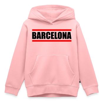 Barcelona - Kids Premium Organic Hoodie - rose - Front - AI Model Kid Female (0cm)