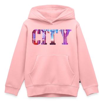 City - Kinder Premium Organic Hoodie - Rosa - Vorne - AI Model Kid Female (0cm)