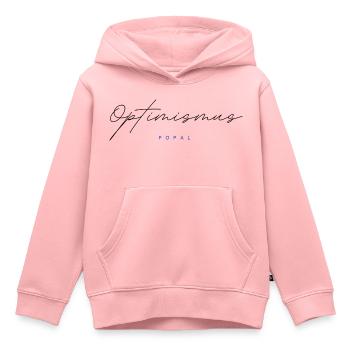 Optimismus Inspirierende Wörter, Trendige T-Shirts - Kinder Premium Organic Hoodie - Rosa - Vorne - AI Model Kid Female (0cm)
