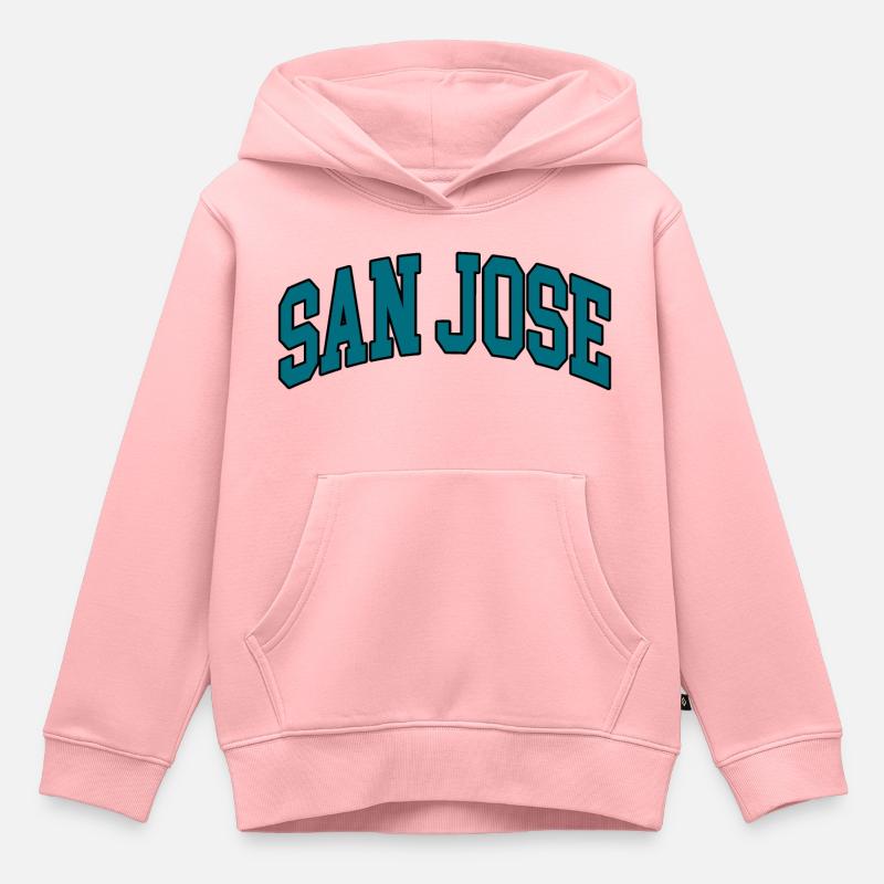 San José - Sweat Premium à capuche enfant bio - rose
