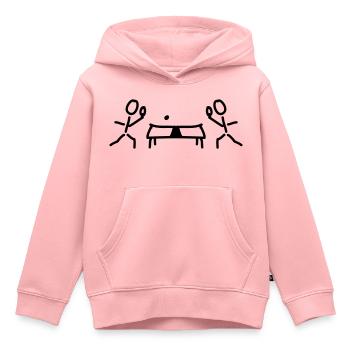 Tischtennis Platte und Schläger - Kinder Premium Organic Hoodie - Rosa - Vorne - AI Model Kid Female (0cm)