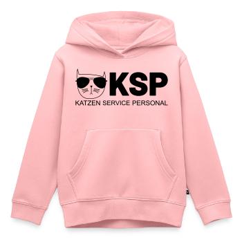 KSP Katzen Service Personal - Kinder Premium Organic Hoodie - Rosa - Vorne - AI Model Kid Female (0cm)