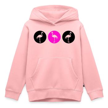 flamingos design 2 - Kinder Premium Organic Hoodie - Rosa - Vorne - AI Model Kid Female (0cm)
