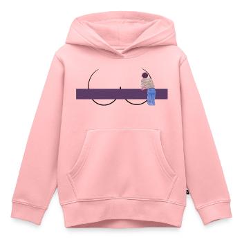 schauen - Kinder Premium Organic Hoodie - Rosa - Vorne - AI Model Kid Female (0cm)