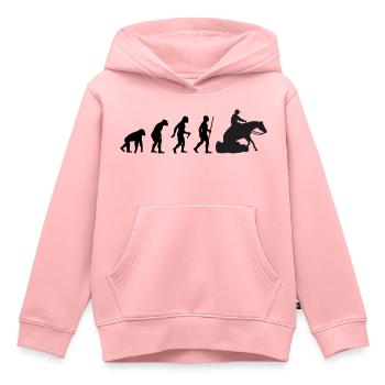 Evolution Sliding Stop Reining - Kinder Premium Organic Hoodie - Rosa - Vorne - AI Model Kid Female (0cm)