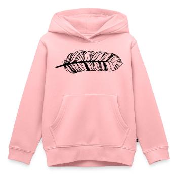 Source - Sweat Premium à capuche enfant bio - rose - Devant - AI Model Kid Female (0cm)