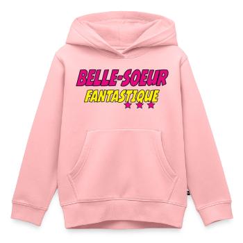 Schöne Schwester FANTASTISCH - Kinder Premium Organic Hoodie - Rosa - Vorne - AI Model Kid Female (0cm)