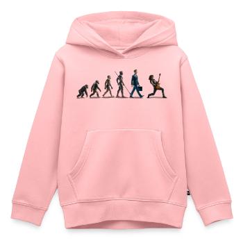 Evolution Guitar Player - Kinder Premium Organic Hoodie - Rosa - Vorne - AI Model Kid Female (0cm)