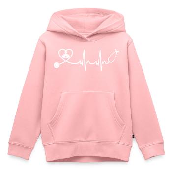 Krankenschwester - Krankenschwester - Herzschlag - Kinder Premium Organic Hoodie - Rosa - Vorne - AI Model Kid Female (0cm)