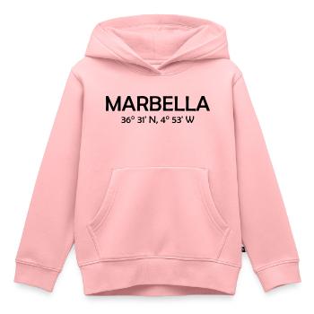 Marbella Coordinates Espana Spain Spainen - Kinder Premium Organic Hoodie - Rosa - Vorne - AI Model Kid Female (0cm)