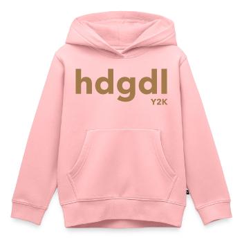hdgdl hab dich ganz doll lieb Y2k braun - Kinder Premium Organic Hoodie - Rosa - Vorne - AI Model Kid Female (0cm)