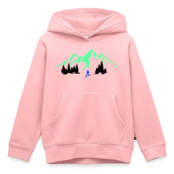 Snowboarding - Kinder Premium Organic Hoodie - Rosa - Vorne - AI Model Kid Female (0cm)