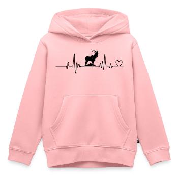 Heartbeat of the goat - Kids Premium Organic Hoodie - rose - Front - AI Model Kid Female (0cm)
