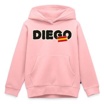 Diego spanische Flagge Spanien - Kinder Premium Organic Hoodie - Rosa - Vorne - AI Model Kid Female (0cm)