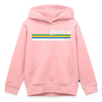 Vintage Brasília Brasil - Zeigen Sie Ihre Wurzeln, - Kinder Premium Organic Hoodie - Rosa - Vorne - AI Model Kid Female (0cm)