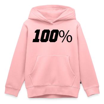 100 - Sweat Premium à capuche enfant bio - rose - Devant - AI Model Kid Female (0cm)
