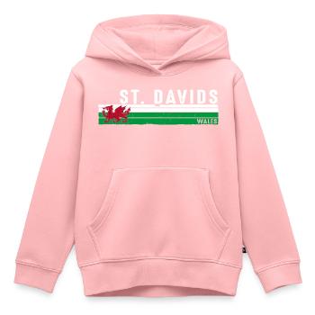 St. Davids Wales Gelassenheit an der Küste - Kinder Premium Organic Hoodie - Rosa - Vorne - AI Model Kid Female (0cm)