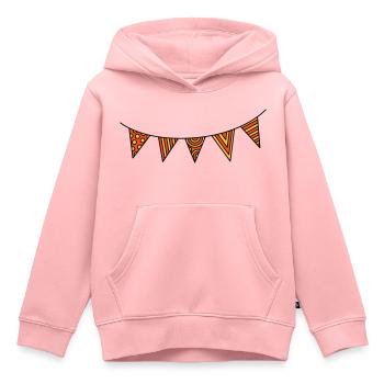 Pennant chain three-colour - Kids Premium Organic Hoodie - rose - Front - AI Model Kid Female (0cm)