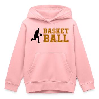 basketball - Kinder Premium Organic Hoodie - Rosa - Vorne - AI Model Kid Female (0cm)