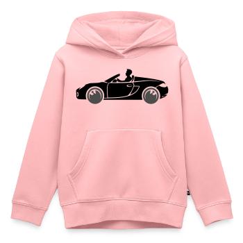 Voiture de sport cabriolet - Sweat Premium à capuche enfant bio - rose - Devant - AI Model Kid Female (0cm)