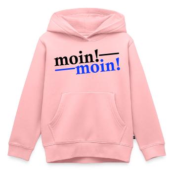 Moin Moin Gruß - Kinder Premium Organic Hoodie - Rosa - Vorne - AI Model Kid Female (0cm)