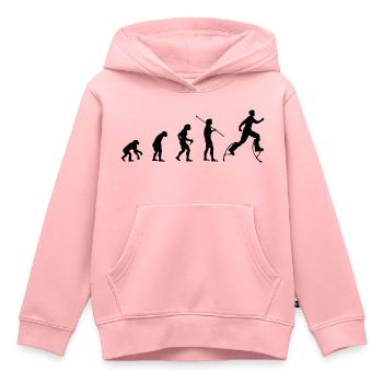 Evolution Urbaine - Sweat Premium à capuche enfant bio - rose - Devant - AI Model Kid Female (0cm)