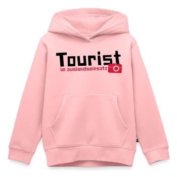 Tourist im Auslandseinsatz - Kinder Premium Organic Hoodie - Rosa - Vorne - AI Model Kid Female (0cm)