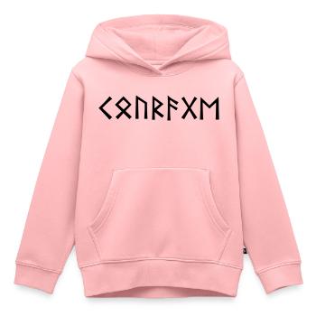 Courage - Wikinger Runen - Kinder Premium Organic Hoodie - Rosa - Vorne - AI Model Kid Female (0cm)