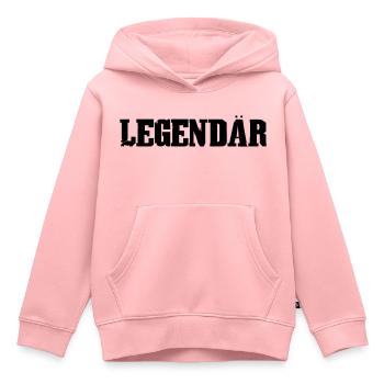 Legendär - Kinder Premium Organic Hoodie - Rosa - Vorne - AI Model Kid Female (0cm)